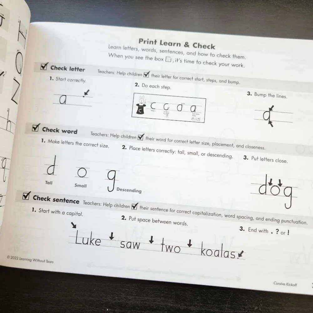 NEW Handwriting Without Tears Cursive Kickoff Student Workbook Writing English B